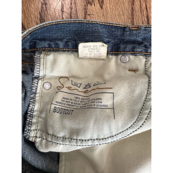 Seven For All Mankind Bootcut Flared Vintage Wash Jeans Sz 27 - Picture 5 of 9